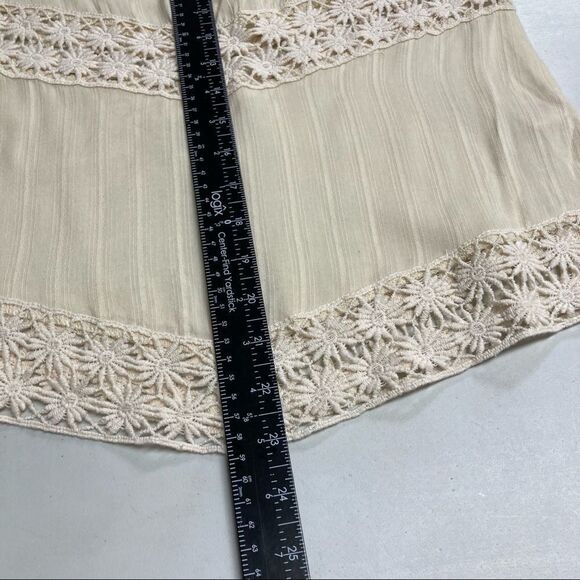 ALTAR’D STATE,Women’s Ivory,Crochet Lace,Long Sleeve,Small Top, asymmetrical hem - Picture 4 of 8